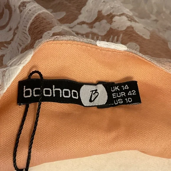 Boohoo White Lace Long Sleeve Dress - Picture 8 of 9